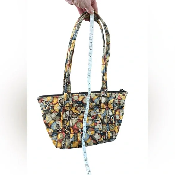 Larenda mosaic quilted purse shoulder bag lots of pockets handbag - Picture 6 of 9